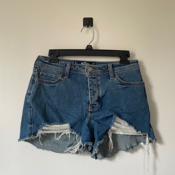 Hollister Pants - HOLLISTER High Rise Mom Short 3” Vintage Stretch Blue Jean Cut Off Shorts size 9